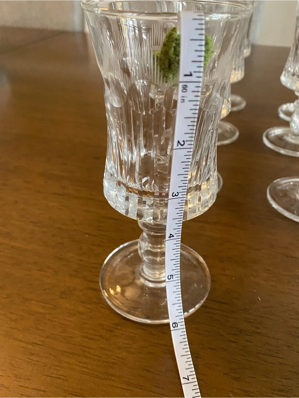 Vintage Cut Goblet Glasses - Clear Stemware from Italy